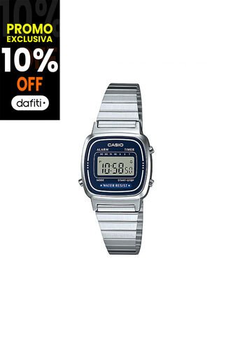 Reloj Para Mujer Casio La-670Wa-2 Plateado Casio