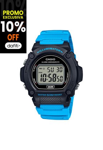 Reloj Para Hombre Casio Iluminator W-219H-2A2Vdf Azul Casio