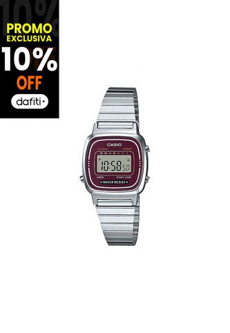 Reloj Para Mujer Casio La-670Wa-4 Plateado Casio