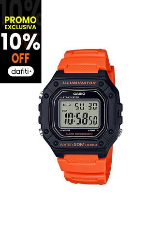 Reloj Para Unisex Casio W-218H-4B2V Naranja Casio