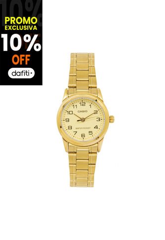 Reloj Para Mujer Casio Ltp_V001G_9B Dorado Casio