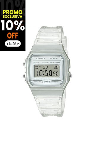 Reloj Para Mujer Casio - F91Ws-7Df Transparente Casio