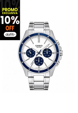 Reloj Casio Modelo MTP-1374D-7A2VDF Plateado Hombre Casio