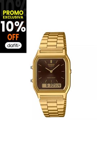 Reloj Casio Modelo AQ-230GA-5AMQYDF Dorado Unisex Casio