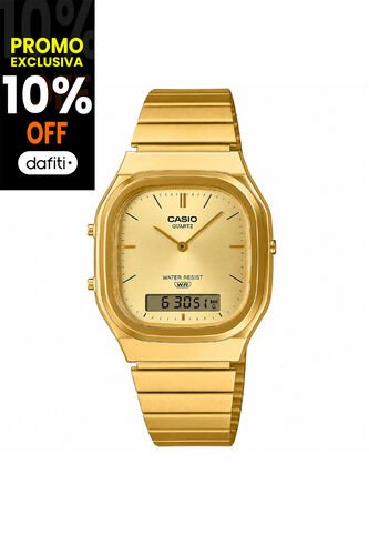 Reloj Casio Modelo AQ-240EG-9ADF Dorado Unisex Casio