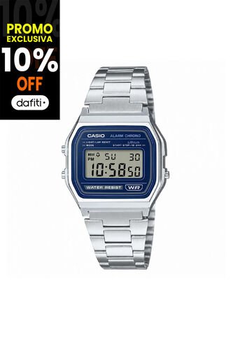 Reloj Casio Modelo A158WEA-2DF Plateado Unisex Casio