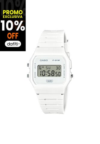 Reloj Casio Modelo F-91WB-7ADF Blanco Unisex Casio