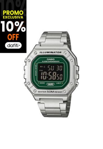 Reloj Casio Modelo W-218HD-3AVDF Plateado Unisex Casio