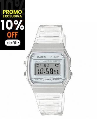 Reloj Casio Modelo F-91WS-7A2DF Blanco Mujer Casio
