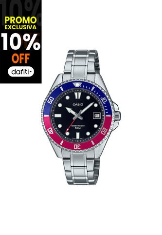 Reloj Casio Modelo Mdv-10d-1a3vdf Plateado Hombre Casio