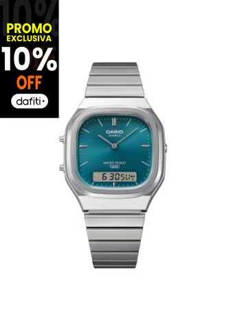 Reloj Casio Modelo AQ-240E-3A Plateado Unisex Casio