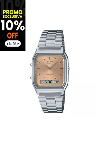 Reloj Casio Modelo AQ-230A-4AMQYDF Plateado Unisex Casio