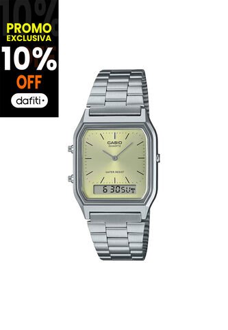 Reloj Casio Modelo AQ-230A-9AMQYDF Plateado Unisex Casio