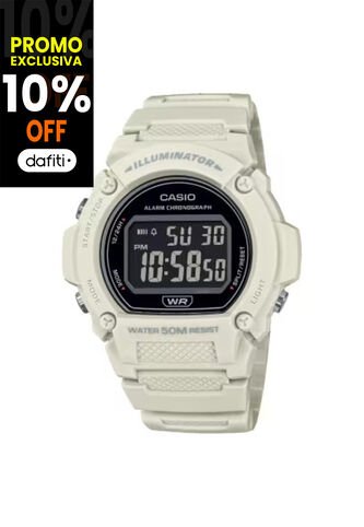 Reloj Casio Modelo W-219HC-8BV Blanco Hombre Casio