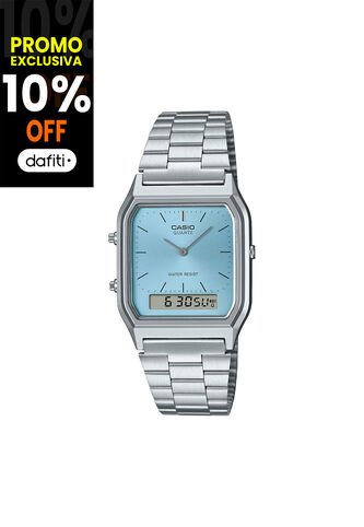 Reloj Casio Modelo AQ-230A-2A1 Plateado Unisex Casio