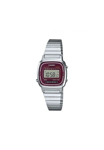 Reloj Para Mujer Casio La-670Wa-4 Plateado