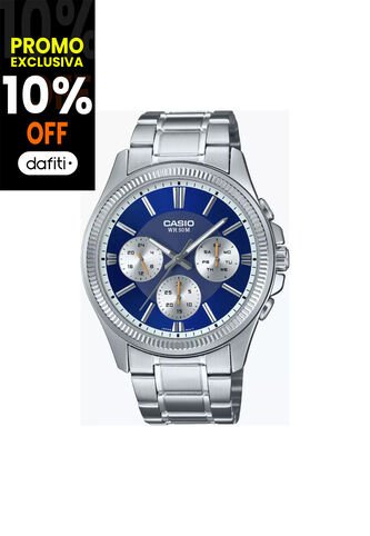 Reloj Casio Modelo MTP-1375D-2A1V Plateado Hombre Casio