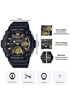 Reloj Casio Modelo AEQ-120W-9A Diseño Deportivo