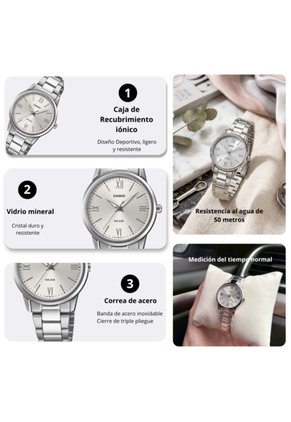 Reloj Casio Modelo LTP-1303DD-7A Diseño Elegante