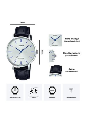 Reloj Casio Modelo LTP-VT01L-7B1 Diseño Elegante
