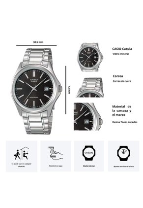 Reloj Casio Para Caballero MTP-1183A-1A Diseño Elegante