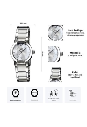 Reloj Mujer Casio LTP-1230D-7C - Diseño Elegante