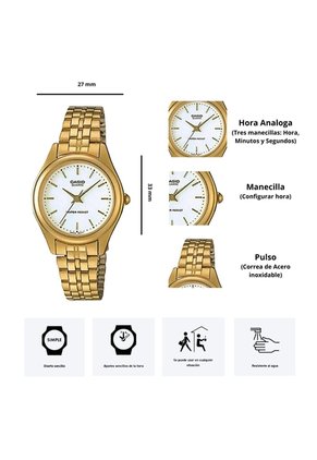 Reloj Casio LTP-1129N-7A Diseño Casual