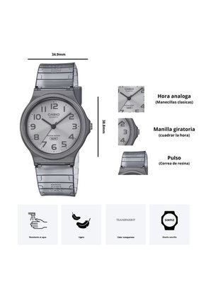 Reloj Casio MQ-24S-8B Diseño Casual