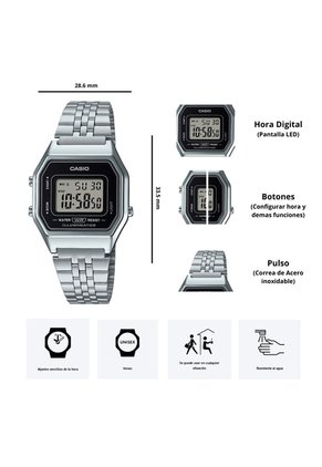 Reloj Casio LA680WEA-1 Diseño Vintage