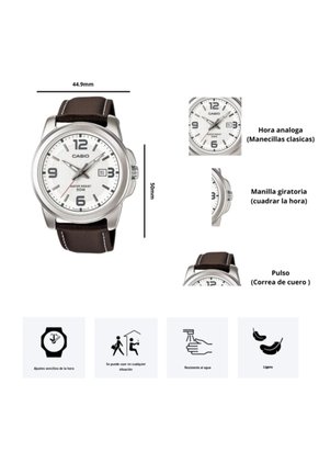 Reloj Casio MTP-1314L-7AV Diseño Sencillo