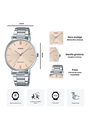 Reloj Casio Modelo LTP-VT01D-4B Diseño Elegante