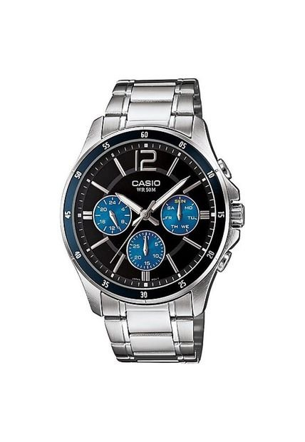 Reloj Casio Modelo MTP-1374D-2AV Plateado Hombre