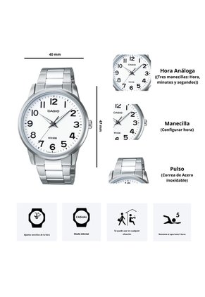Reloj Casio MTP-1303D-7B Para Caballero Diseño Elegante