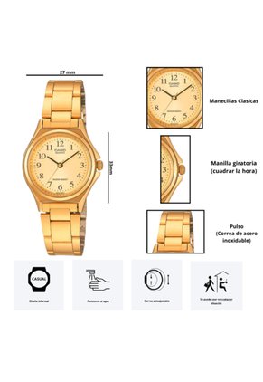 Reloj Mujer Casio LTP-1130N-9B Diseño Elegante
