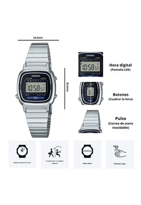 Reloj Casio Modelo LA670WD-1D Diseño Clásico