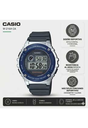Reloj Casio Referencia W-216H-2A Diseño Deportivo