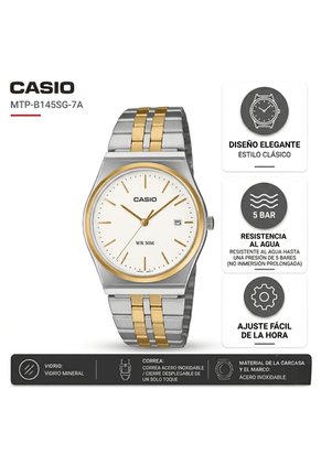 Reloj Casio Modelo MTP-B145SG-7A Diseño Elegante