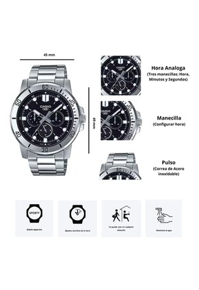Reloj Hombre Casio Referencia MTP-VD300D-1E Diseño Elegante