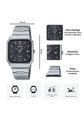 Reloj Casio MTP-B185D-1A Diseño Elegante