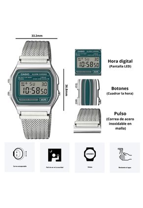 Reloj Casio Modelo A158WEM-3D Diseño Vintage
