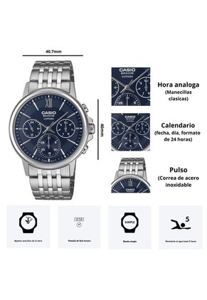 Reloj Casio Referencia BMS-300D-2A Diseño Elegante