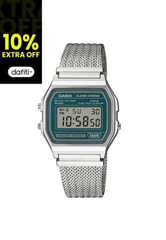 Reloj Casio Modelo A158WEM-3DF Plateado Unisex Casio