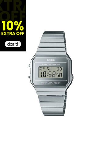 Reloj Casio Modelo A700WEV-7ADF Plateado Unisex Casio