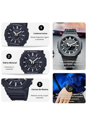 Reloj Casio G-SHOCK GA-2100-1A Diseño Deportivo