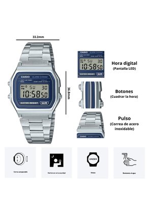 Reloj Casio Modelo A158WEA-2D Diseño Vintage
