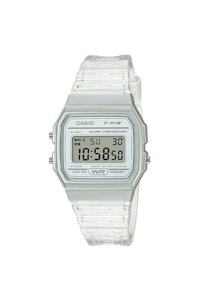 Reloj Para Mujer Casio - F91Ws-7Df Transparente