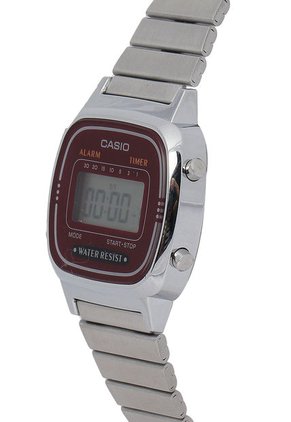 Reloj Plateado-Rojo CASIO