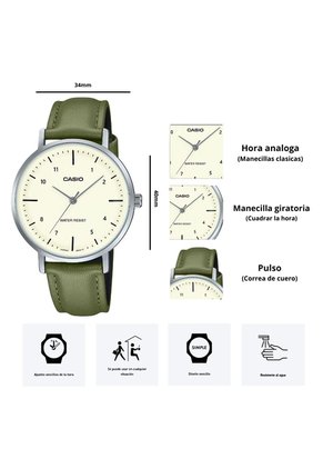 Reloj Casio Modelo LTP-VT03L-3B Diseño Elegante