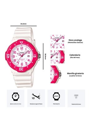 Reloj Casio LRW-200H-4B Diseño Juvenil