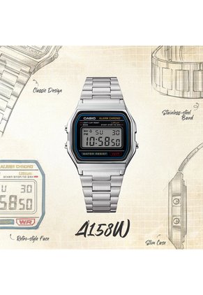 Reloj Casio Referencia  A158WA-1DF Diseño Clasico
